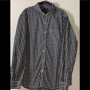 Dark Navy Gingham button down